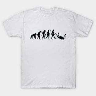 Diving evolution (light backgrounds) T-Shirt